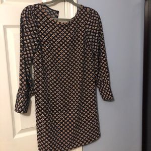 Long sleeve patterned dress